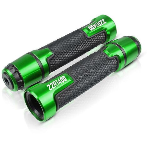Poignées de guidon extensibles et réglables pour moto Kawasaki ZZR1400 (2006-2016, modèles 2012, 2013, 2014 et 2006) - Vertes (1/5)