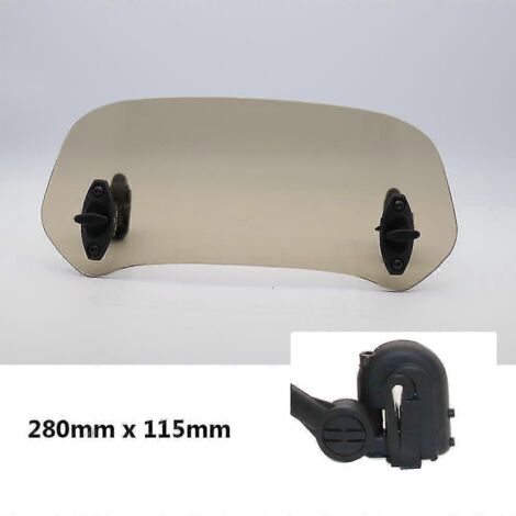 Déflecteur d'air universel à clipser sur un pare-brise surélevé pour moto BMW R1200GS, XADV et scooter TMAX - petit modèle marron (1/5)