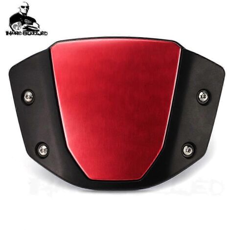 Pare-brise en aluminium rouge sans logo pour Honda CB650R 2019-2022 (1/5)