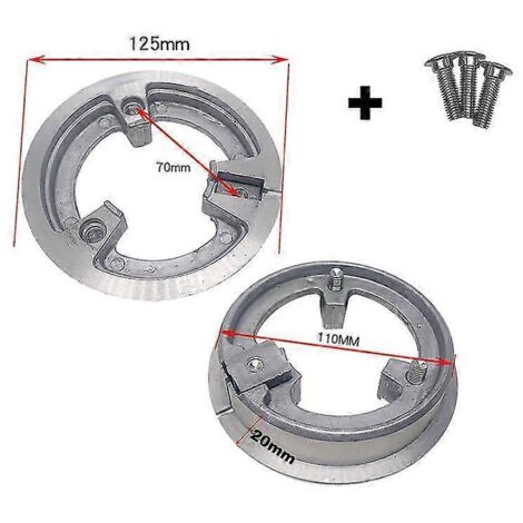 Bague de conversion pour disque de frein arrière de moto (tambour 110 mm), trou de 70 mm, pour disque de 220 mm (scooter électrique, vélo électrique, cyclomoteur) (1/4)