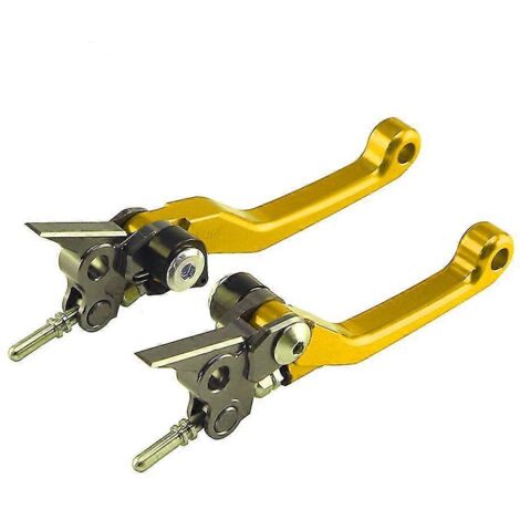 Levier de frein et d'embrayage pliable CNC Pivot pour moto tout-terrain SX XC 65 85 Freerie 250R 250 350 (2014-2018) - Or (1/4)