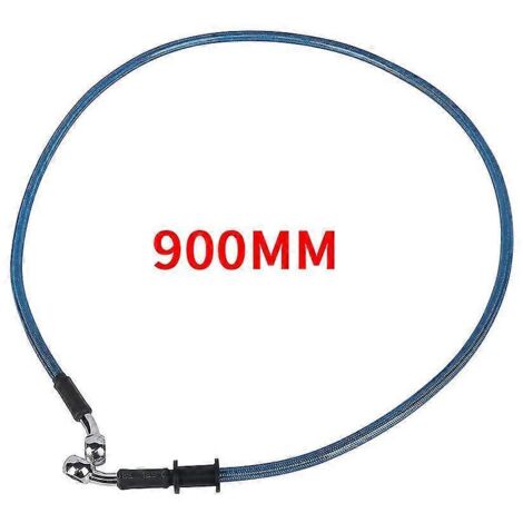 Durite de frein/embrayage/huile hydraulique renforcée en acier tressé, 500-900 mm, pour moto de course/motocross - bleue 900 mm (1/5)