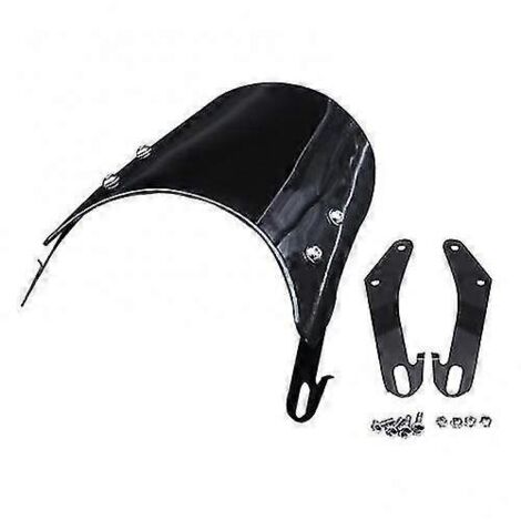 Dropshipping à 80 % Déflecteur de vent universel pour pare-brise de moto 5-7 pouces (compatible CG125 et GN125) – Noir (1/5)