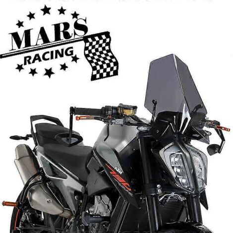 Déflecteur de vent de pare-brise sport pour moto Duke 790 (modèles 2018, 2019 et 2020) - Gris foncé (1/5)