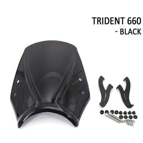 Pour Trident 660 Trident660 2021 2022 Nouveaux accessoires moto : déflecteur de vent de pare-brise, cache de carénage – Noir (1/5)