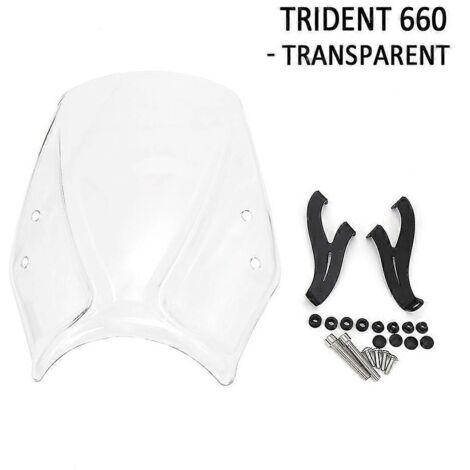 Accessoires moto pour Trident 660 (modèles 2021 et 2022) : déflecteur de vent transparent pour pare-brise, carénage et cache. (1/5)