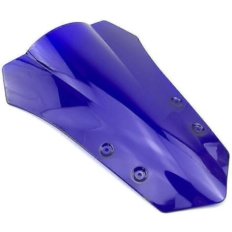 Pare-brise double bulle pour moto Yamaha FJ-09, MT-09 et Tracer 900 (2015-2017), coloris fumé noir et bleu. (1/5)