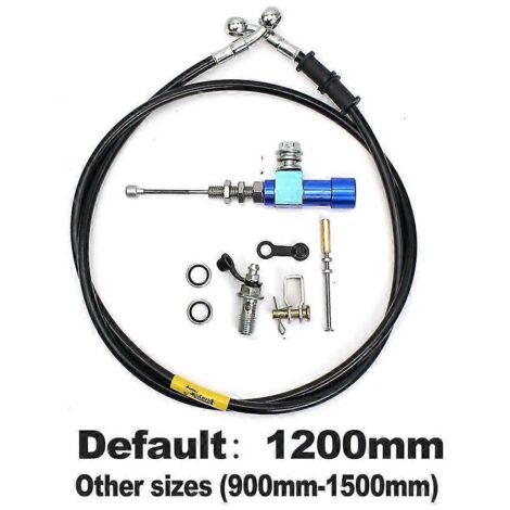 Tige de maître-cylindre d'embrayage hydraulique pour moto, piston de 12,7 mm, pompe de frein, M10x1,25 mm, aluminium usiné CNC, pour motos de motocross et de route - Kit bleu (1/5)