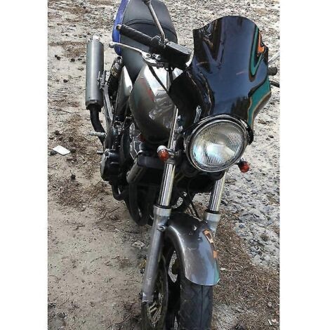 Pare-brise pour Kawasaki Zr-7 750 FS Er-5 Er 500 ABCD Twister (1997-2006) - Support de phare latéral - Noir (1/5)