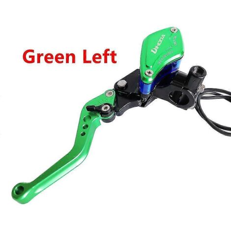 1 pièce - Maître-cylindre de frein et d'embrayage hydraulique pour guidon de moto 22 mm (7/8") - Compatible Yamaha, Kawasaki, Suzuki et Honda - Vert (gauche) (1/5)
