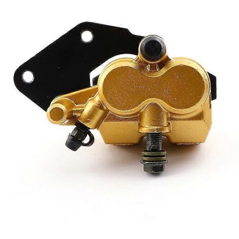 Étriers de frein compatibles avec divers scooters et motos 50 cm³, 125 cm³, 150 cm³ et 250 cm³ (Gy6 Qmb139). Pompes de frein avec plaquettes de frein incluses – Or (1/5)