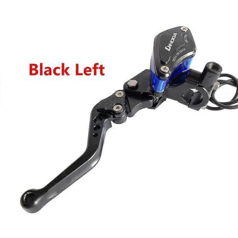 1 pièce - Maître-cylindre de frein et d'embrayage hydraulique pour guidon de moto 22 mm (7/8") compatible Yamaha, Kawasaki, Suzuki et Honda - Noir (gauche) (1/5)