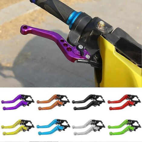 1 paire de poignées de frein réglables en métal CNC pour moto - Vert (1/5)