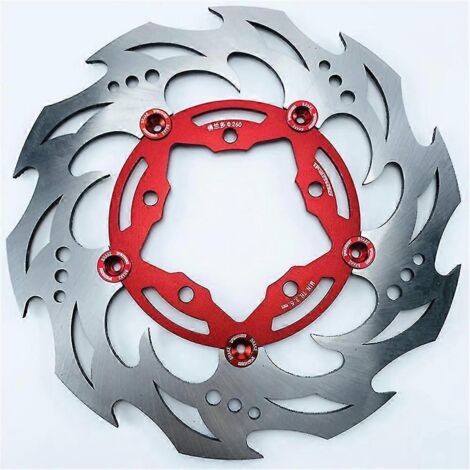 Kit de freins Universal Rpm Brake avec étrier de 82 mm, disque de 70 mm à 3 trous et 4 pistons, montage radial, pour Yamaha Aerox Nitro BWS Ebike - 260 Rouge A (1/5)