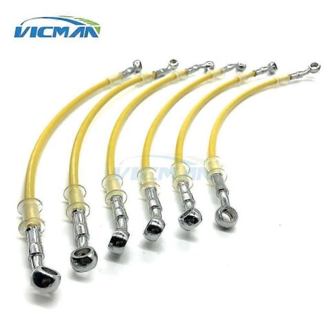 Tuyau d'huile universel pour moto tout-terrain 28-28, en acier tressé renforcé hydraulique, pour câble de frein et d'embrayage, diamètre 400 à 1500 mm - 1300 mm (1/5)