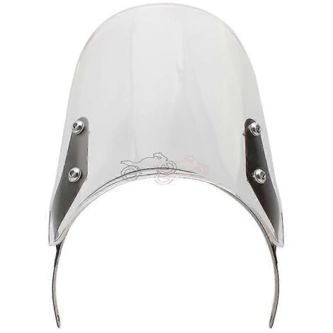 Pare-brise universel adaptable en ABS pour moto Royal Enfield Classic 500cc, déflecteur de vent compact et sport (1 jeu) - Transparent (1/5)