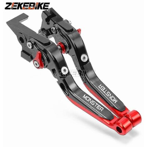 Leviers de frein et d'embrayage pliables, réglables et extensibles pour Ducati 796, 797, 821 Monster Dark, Monster 400 et 1200 S (accessoires moto) - 821MONSTER 14-16 (1/5)