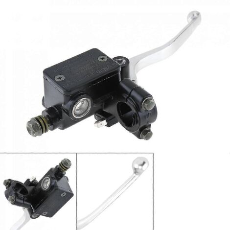 1 pièce M10 Maître-cylindre de frein avant supérieur pour moto, pompe de frein CNC, réservoir, levier hydraulique, compatible Honda Suzuki - Côté droit (1/5)
