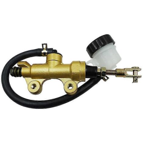 1 pompe de frein hydraulique arrière pour moto (compatible Suzuki, Kawasaki et Honda) - Remplacement du maître-cylindre de frein arrière - Or