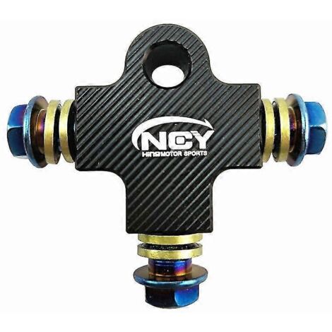 Raccord de durite de frein moto CNC 3D, connecteur à trois voies, vis banjo M101,25 mm pour système de freinage double Honda, Yamaha, Kawasaki - noir (1/5)