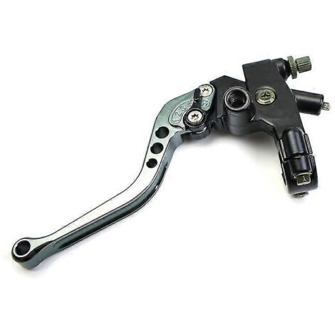 Levier de maître-cylindre d'embrayage 22 mm pour moto Honda CBR600 F4 2005, KX250F, Yamaha R6 2016, Kawasaki Vulcan 1500 (gris, gauche) (1/5)