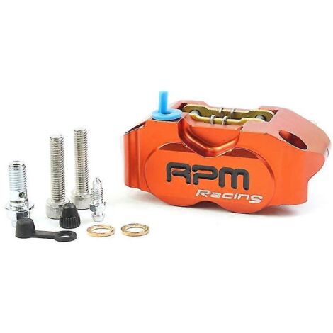 Étrier de frein moto RPM à 4 pistons pour Yamaha Aerox Nitro RSZ Jog BWS Zuma Dirt Bike Grom, disque de 200 mm / 220 mm - Orange (1/5)