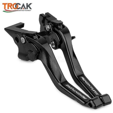 Levier de frein et d'embrayage court neuf de haute qualité pour motos KTM 790, 890 Adventure RS et 790 890 Adv R (2019-2022), poignées réglables - noir (1/5)