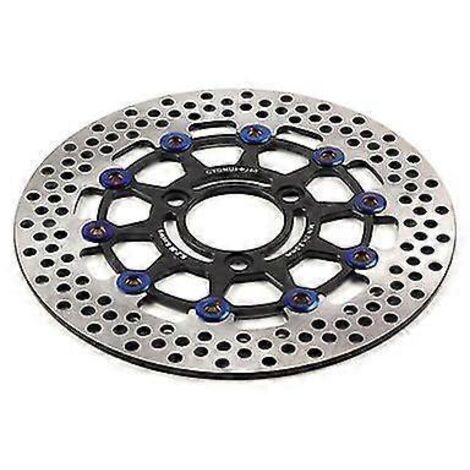 Disque de frein flottant universel pour moto, usiné CNC, 3 trous 260 x 70 mm / 5 trous 260 x 60 mm, compatible Honda et Yamaha - Noir (1/5)