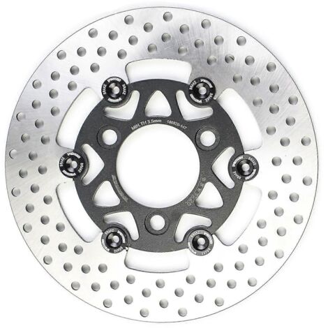 Disque de frein flottant universel CNC 220 mm pour moto, avant et arrière, compatible avec scooters Honda, Yamaha Nmax et Xmax - Noir (1/5)
