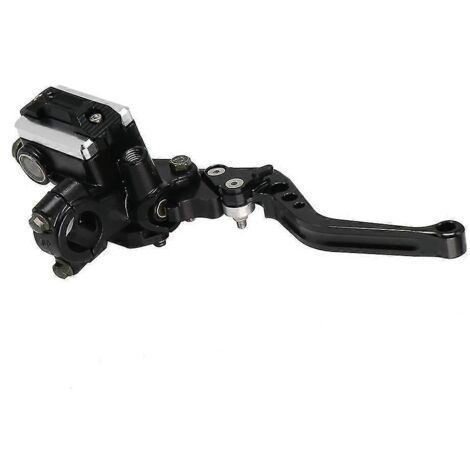 Levier de réservoir de maître-cylindre de frein et d'embrayage hydraulique Alconstar 7/8" pour motos Harley, Honda, Yamaha, Kawasaki et Suzuki - noir, côté droit (1/5)