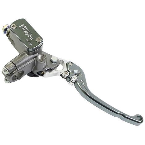 Maître-cylindre de frein, levier d'embrayage et pompe hydraulique pour moto de course et de route Yamaha, Kawasaki et Suzuki (rouge, frein avant droit gris). (1/5)