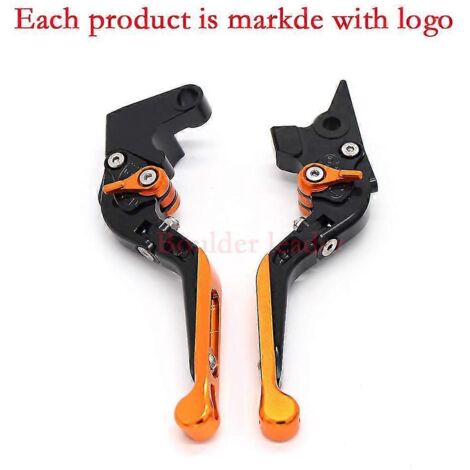 Logo gravé au laser pour BMW G310GS G 310GS G310 Gs G 310 Gs 2017-2018 Leviers de frein et d'embrayage réglables CNC pour moto - Orange 1 (1/5)
