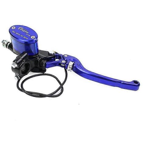 Maître-cylindre de frein de moto, rétroviseur, siège, levier d'embrayage hydraulique, universel, noir, pompe d'embrayage de frein à disque, levier réglable, bleu, droit (1/5)