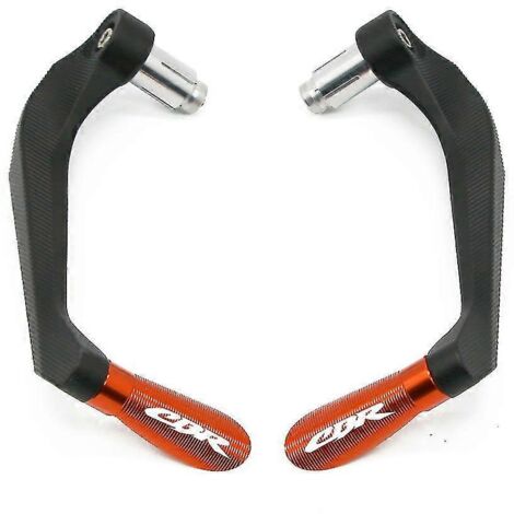 Poignées de guidon de moto avec protection pour leviers de frein et d'embrayage Honda CBR 600, 400, 900, 650, 150, 125, 300, 500, 929, 954, 1000, 250 (R/RR/F/XX) - Orange (1/5)