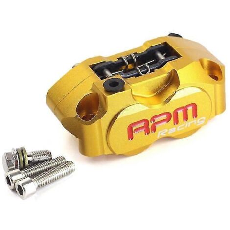 Étrier de frein à disque pour moto, 200 mm/220 mm, avant/arrière, 4 pistons, montage radial, vitesse de rotation de 82 mm, pour scooter - Or (1/5)