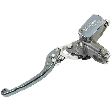 Maître-cylindre de frein, levier d'embrayage et pompe hydraulique pour moto de course et de route Yamaha, Kawasaki et Suzuki (rouge, frein avant gauche gris). (1/5)