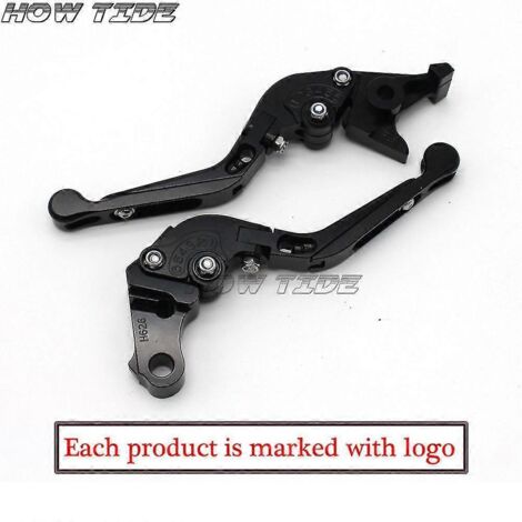Logo laser pour Kawasaki Z750 (sauf modèle Z750s) 2004-2006, levier de frein et d'embrayage pliable et extensible CNC - Noir (1/5)