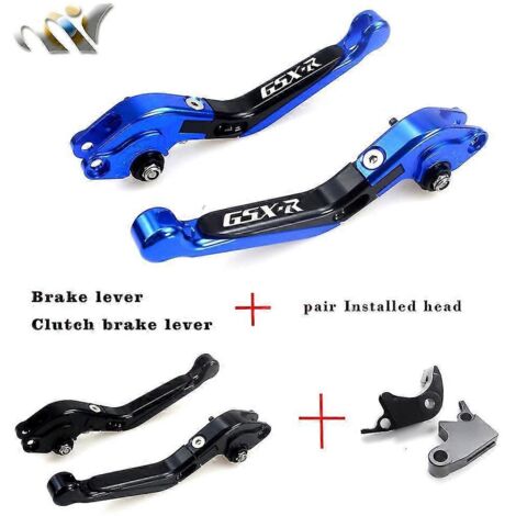 Leviers de frein et d'embrayage réglables pour motos Suzuki GSX-R 600, GSX-R 750 K6, K7, K8, K9, K10 (2006-2010) et GSX-R 1000 K5, K6 (2005-2006) - Orange