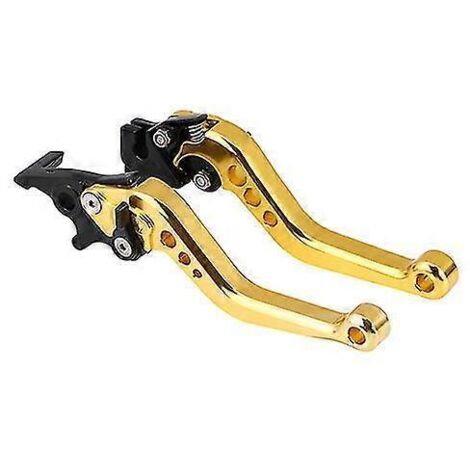 1 paire de leviers d'embrayage et de frein pour moto Gy6, compatible avec les scooters électriques et CNC (modification de moto RSZ Gy6) - Jaune (1/5)