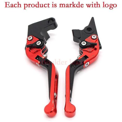 Logo gravé au laser pour BMW G310GS (2017-2018) - Leviers de frein et d'embrayage réglables CNC - Rouge (1/5)
