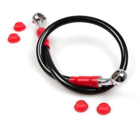 Tuyau de frein 450 mm pour Honda CB300F, CB400X, CBR250R, CBR250RR, CBR300R, CBR400R, CBR400F, MSX125, PCX 125/150 - Noir (1/5)