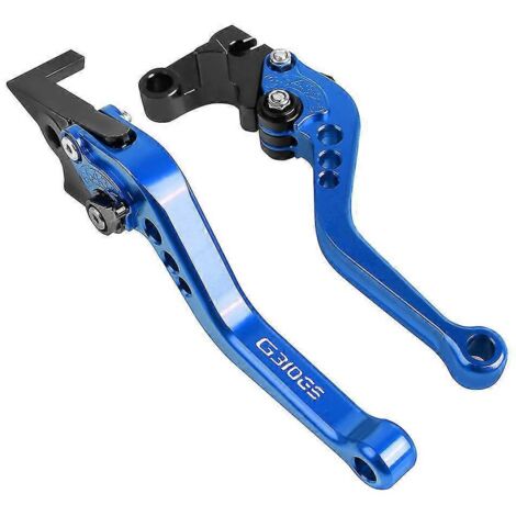 Leviers de frein et d'embrayage CNC courts et longs pour moto BMW G310R, G310 RG, 310 R, G310GS, G310 GS (2017-2023) - Poignées de guidon - Modèle court - BL G310GS (1/4)