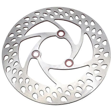 Disque de frein 220 mm pour moto, 3 trous, acier inoxydable, avant et arrière, compatible scooter, moto sportive, moto tout-terrain, quad et pitbike. (1/5)