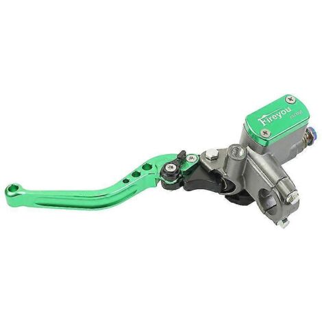 Maître-cylindre de frein et d'embrayage pour moto, levier de guidon, moteur d'embrayage hydraulique de course pour 22 mm Honda, Yamaha, Kawasaki, Suzuki - Vert gauche (1/5)