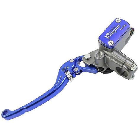 Maître-cylindre de frein, levier d'embrayage et pompe hydraulique pour moto de course et de route Yamaha, Kawasaki, Suzuki (rouge, frein avant gauche, bleu). Frein avant rouge. (1/5)