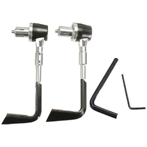 1 paire de protège-mains de guidon de moto 7/8 pouce (22 mm) avec levier de frein et d'embrayage - Accessoires pour cadre et carrosserie - Nouveauté 2022 - Argent (1/4)