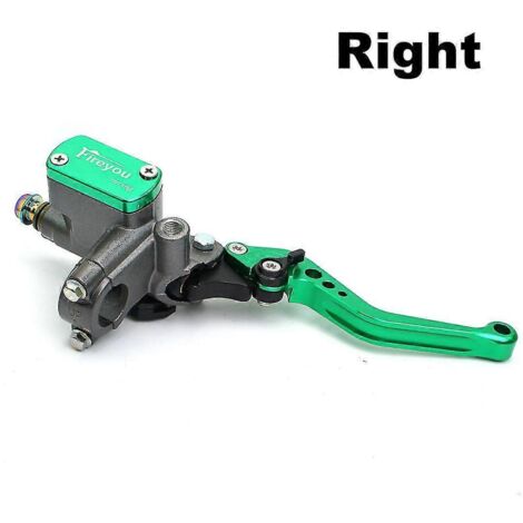 Maître-cylindre de frein et d'embrayage hydraulique 22 mm pour motos Honda, Yamaha, Kawasaki, Suzuki, motocross, Vespa et pit bikes (vert droit) - (1/5)