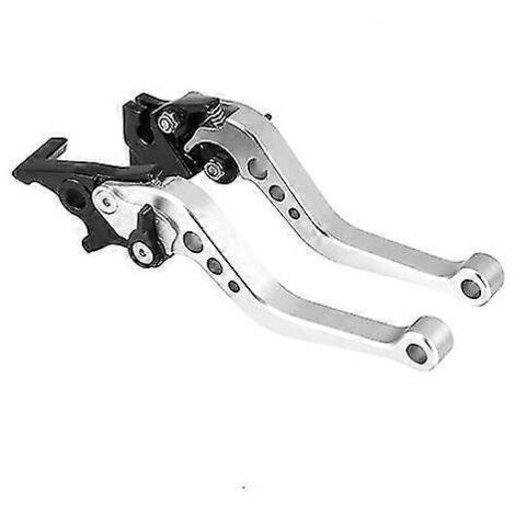 paire de leviers d'embrayage et de frein pour moto Gy6, compatible avec les scooters électriques et CNC (modification de moto RSZ Gy6) - Argent (1/5)