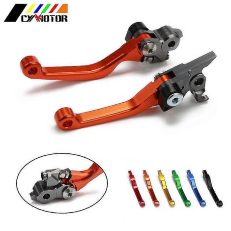 Leviers de frein et d'embrayage pivotants CNC pour motos KTM EXC, SX, XC, XCW, SXF, SXR 125, 144, 150, 200, 450, SX125, SX144 (2009-2013) - Rouge (1/5)