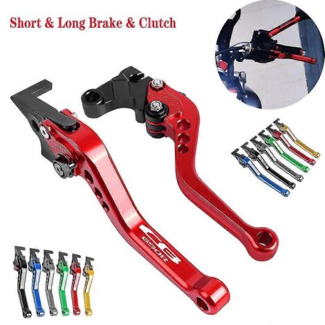 Leviers de frein et d'embrayage CNC pour Honda CB 650 R (2019-2023) : poignées courtes et longues, accessoires moto – titane long (1/5)